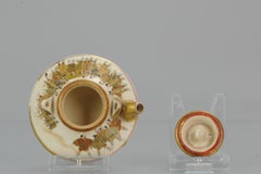 Antique Japanese Satsuma High Quality Tea Pot Satsuma Figural Scene