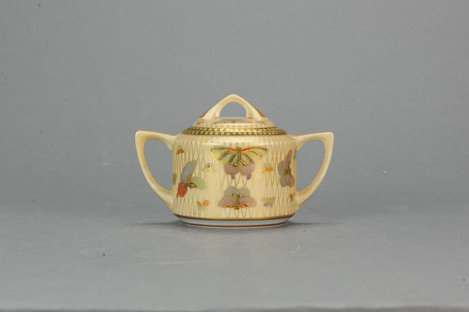 19th Century Japanese Satsuma Style Porcelain Tea Set 27pcs Pot Richly Decorated For Sale 5