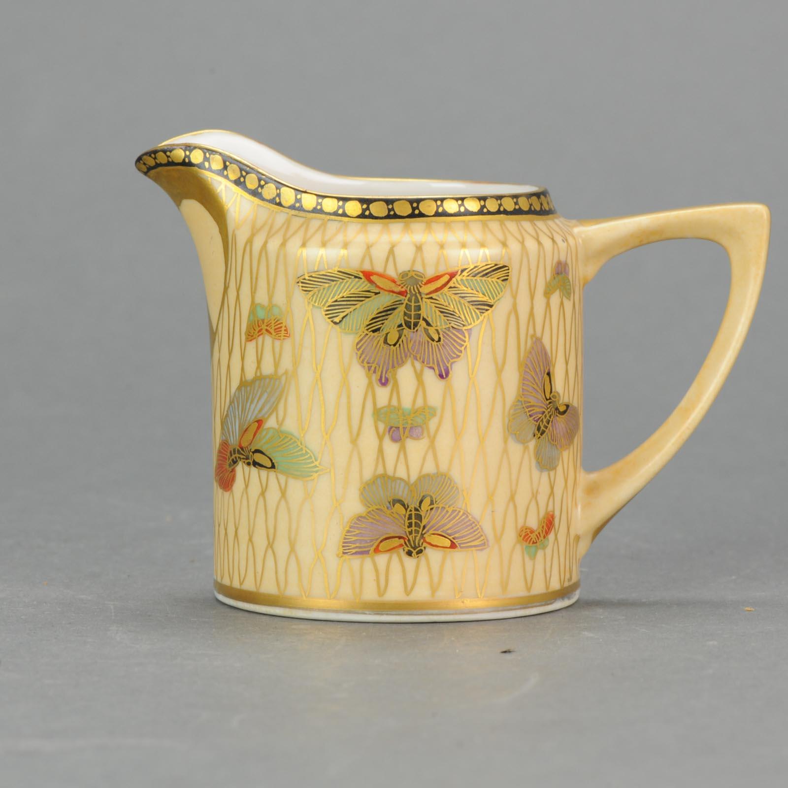 19th Century Japanese Satsuma Style Porcelain Tea Set 27pcs Pot Richly Decorated For Sale 7
