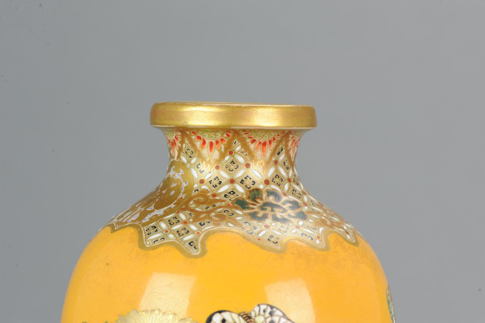 Antique Japanese Satsuma Taizan Yohei IX Vase Japanese Satsuma Ware 4