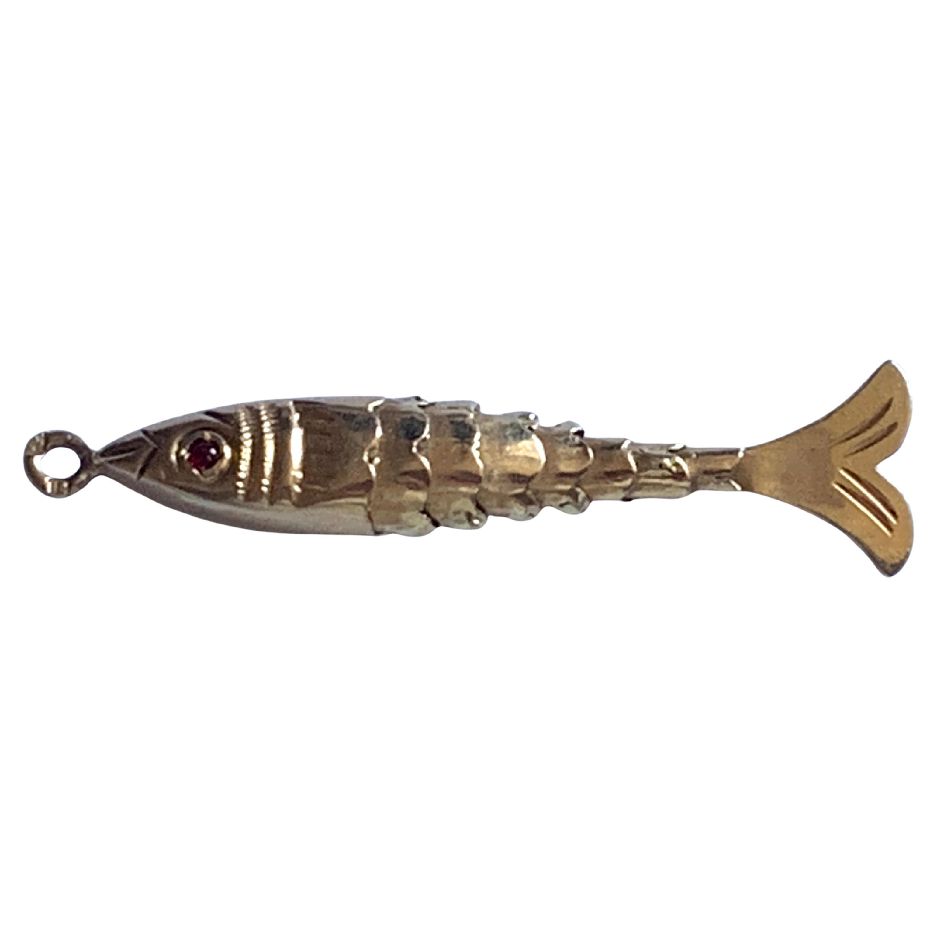 Antique 19ct Gold Articulated Fish