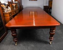 Antique 19ft William IV Flame Mahogany Extending Dining Table 19th Century
