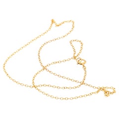 Antique 1.9g 15K Yellow Gold 17.5 Inch Trace Link Chain