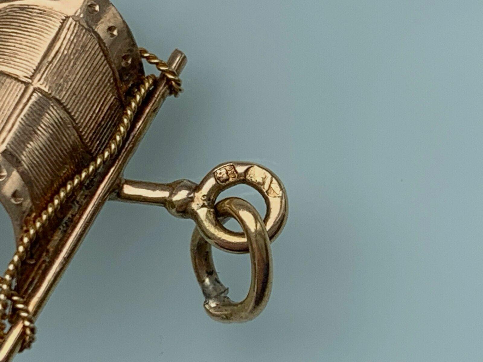 Women's or Men's Antique 19k Gold Galleon Charm