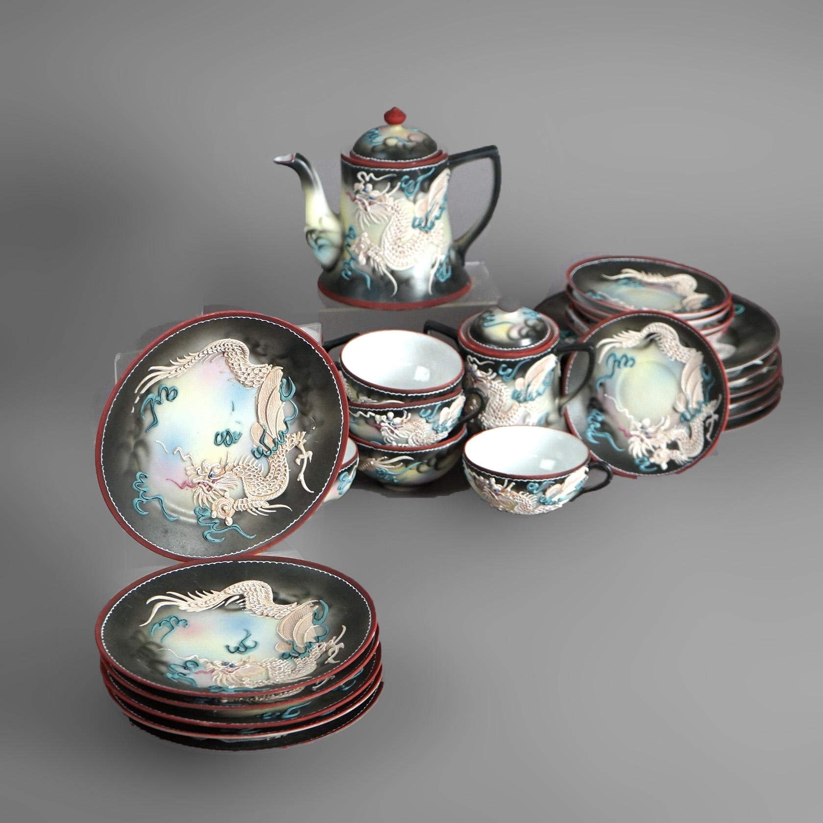 japanese moriage dragonware tea set