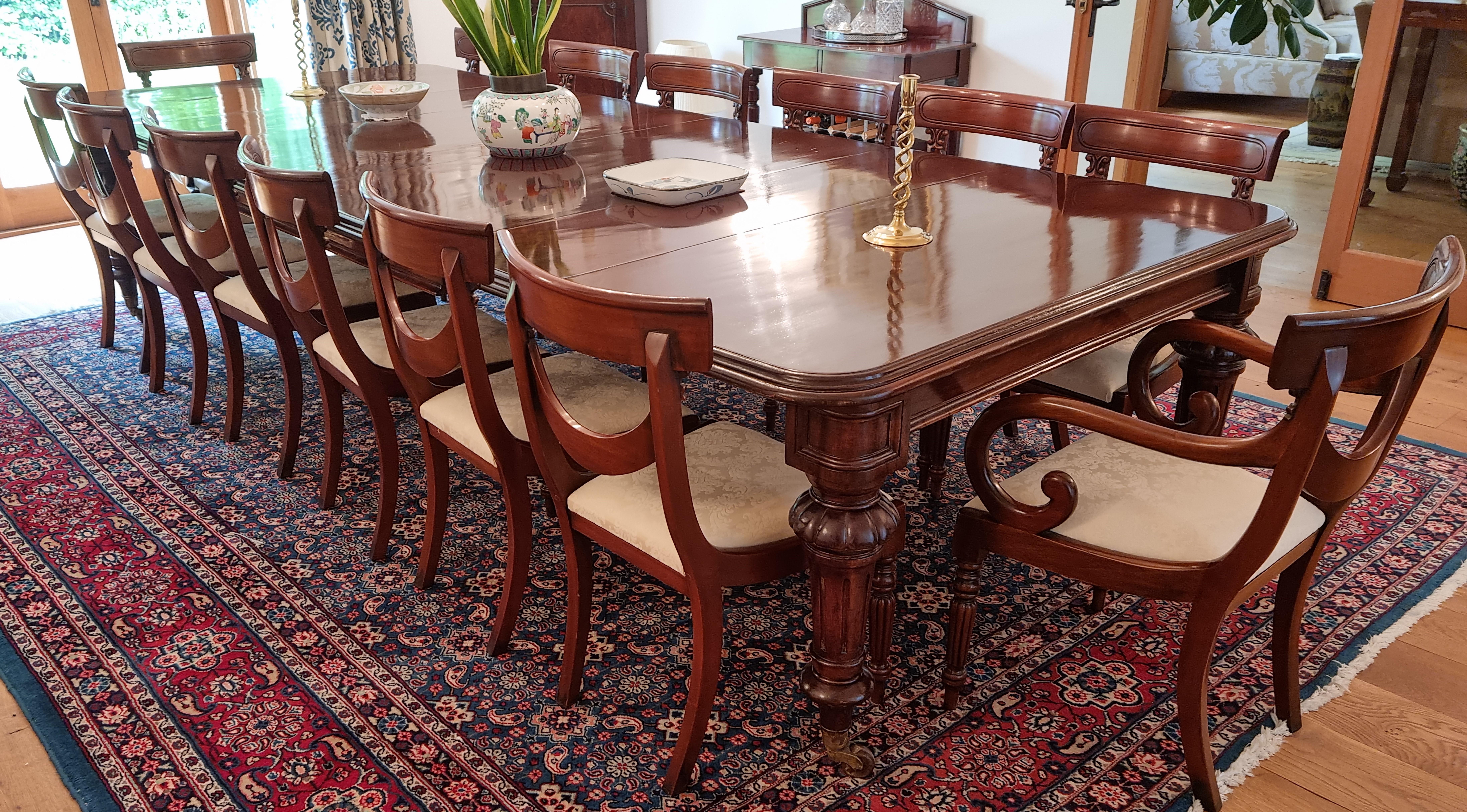 flame mahogany dining table