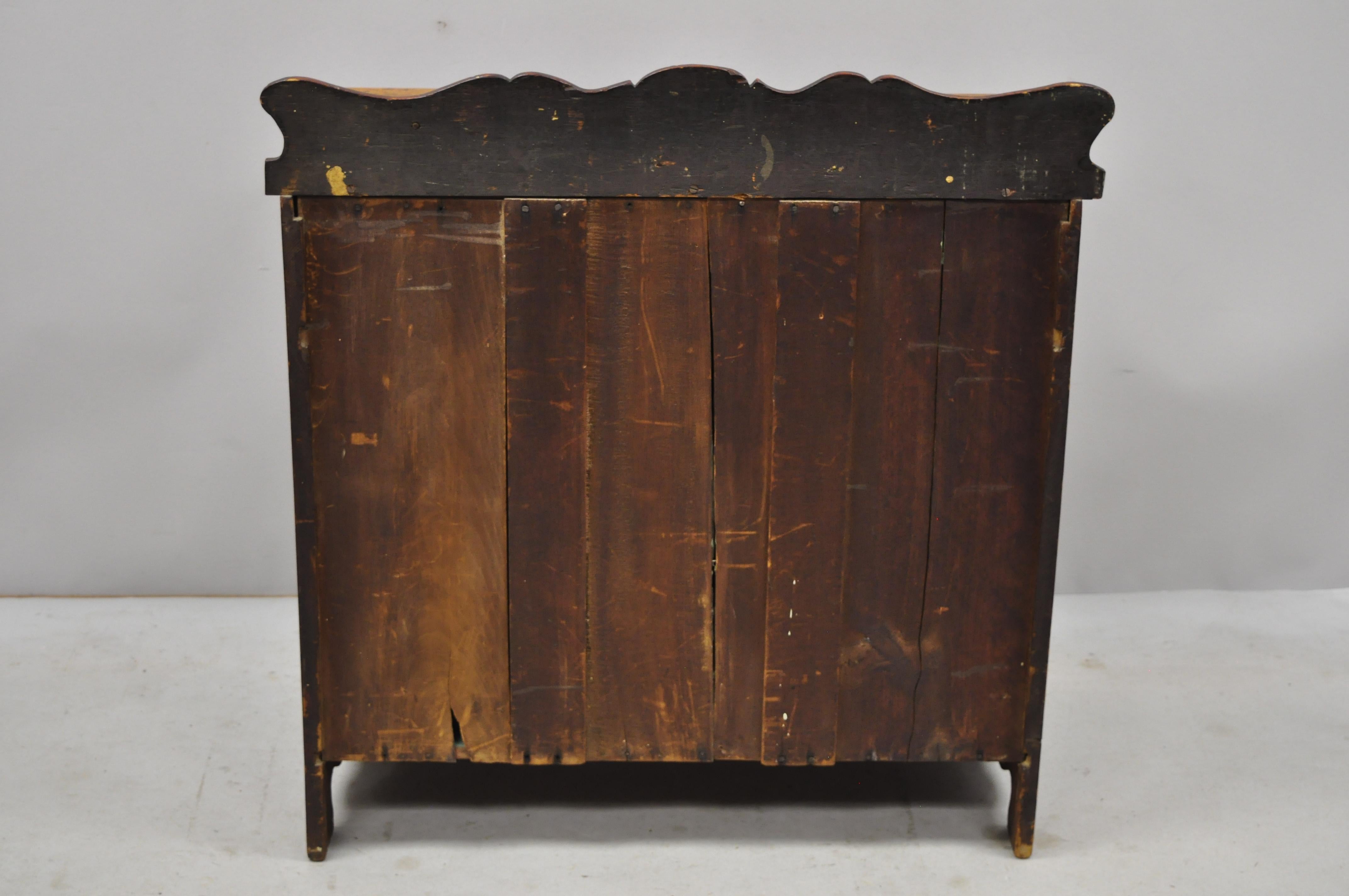 Antique 19th Century American Primitive Chestnut Washstand Nightstand Work Table 2