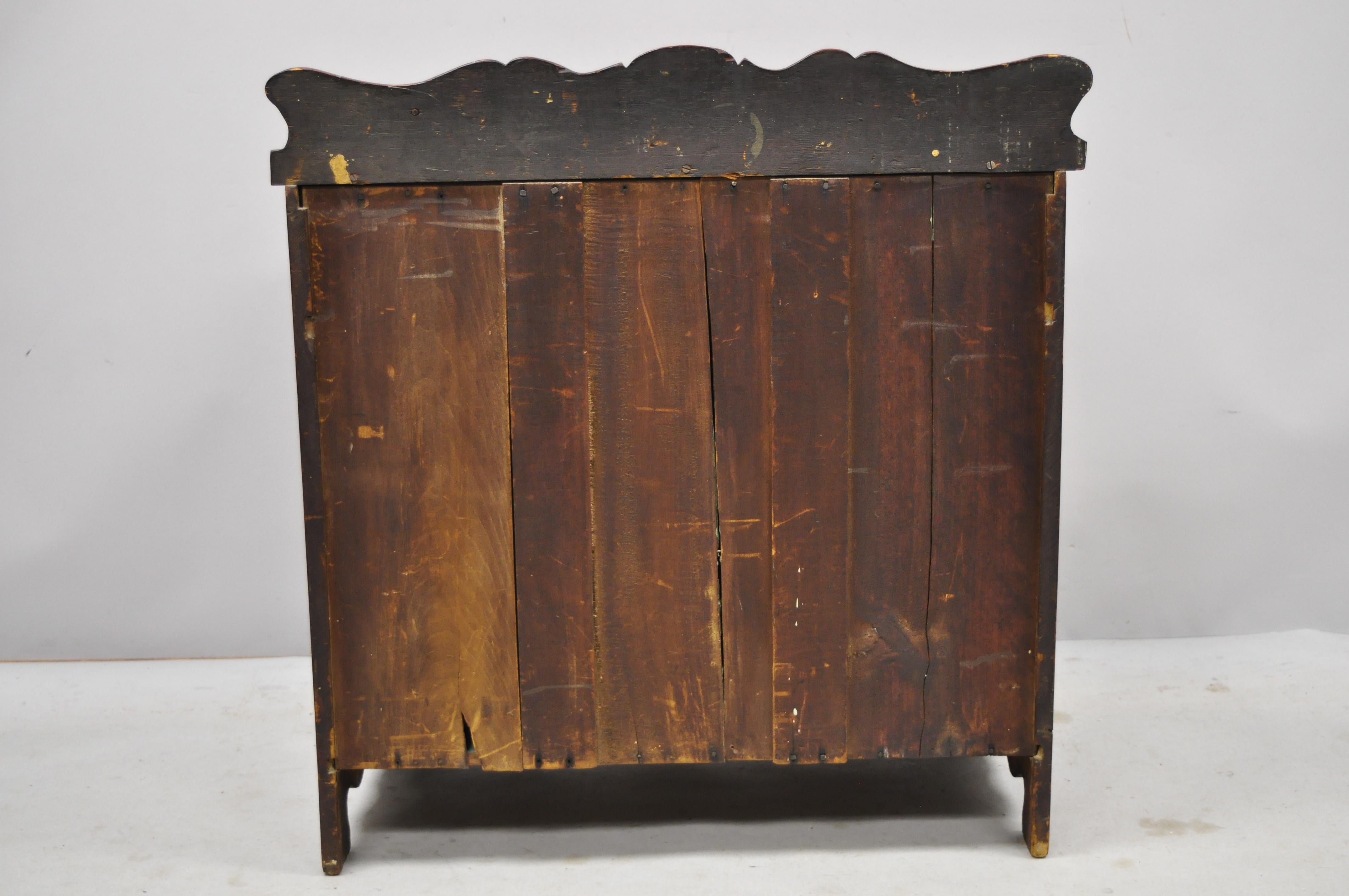 Antique 19th Century American Primitive Chestnut Washstand Nightstand Work Table 4