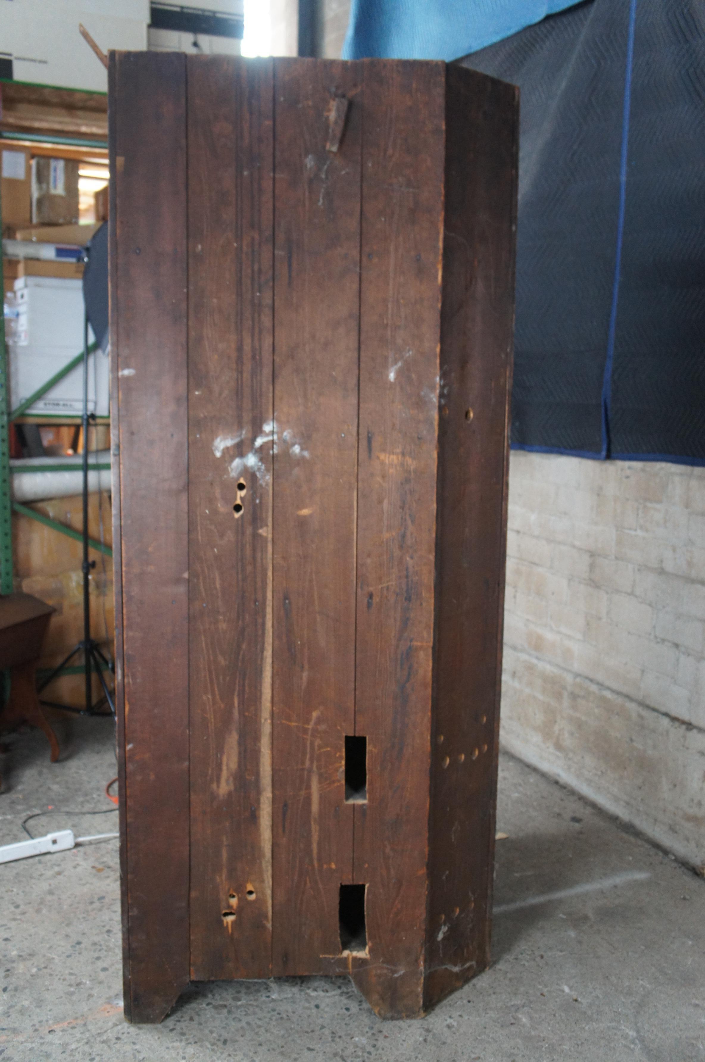 Antique 19th C. American Rustic Distressed Maple Corner Cabinet Cupboard 5