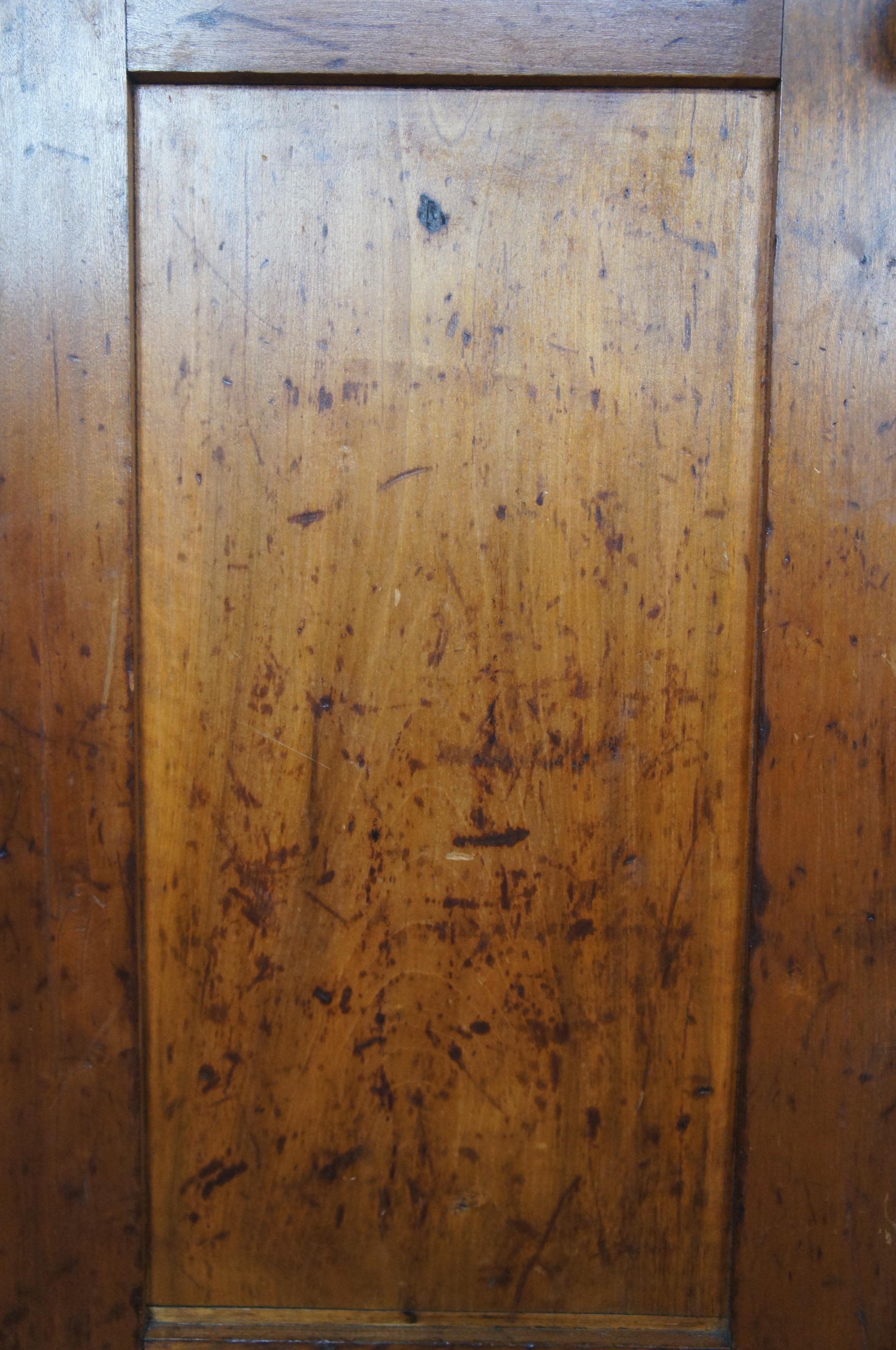 Antique 19th C. American Rustic Distressed Maple Corner Cabinet Cupboard 1