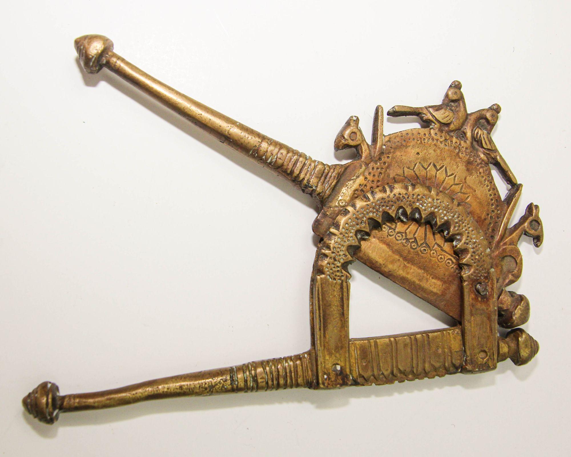 19th Century Antique 19th C. Brass Betel Nut Cutter from India Collectible Asian Artifact For Sale