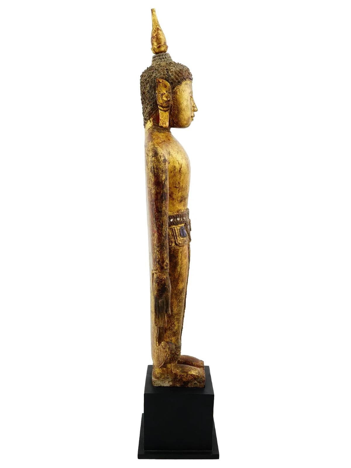 Ancienne statue de Bouddha de Birmanie Mandalay du 19ème siècle avec COA Bon état - En vente à Long Island City, NY