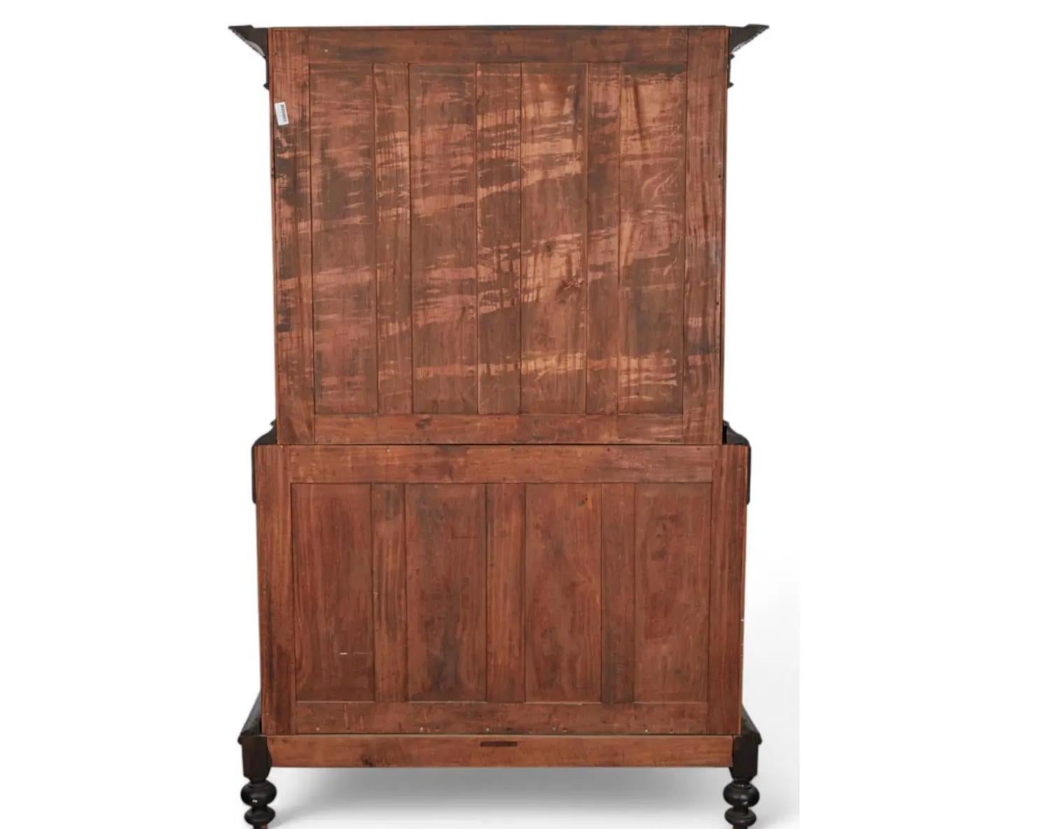 XIX secolo Antique 19th C. British Colonial di Ceylon in legno satinato ed ebano in vendita