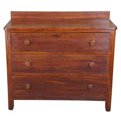 Antique 19th C Cherry Early American Dresser Chest of Drawers Civil War Era