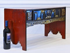 Antique 19th C. Chinese Carved Lacquer and Gilt Altar and Dislay Table