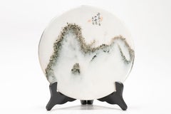 Chinese Dream Stone Scholar Literati Poem Inscribed Landscape