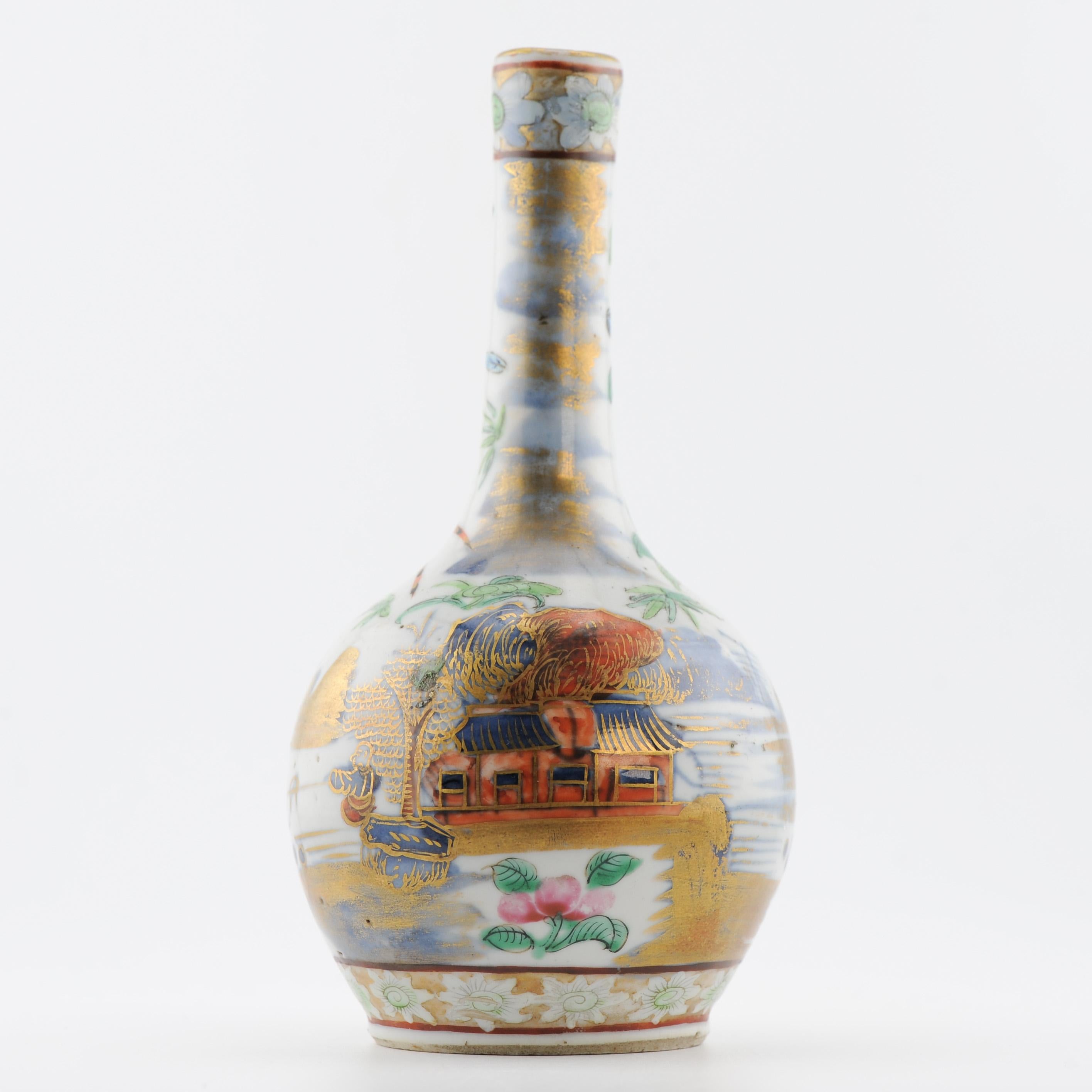 Antique 19th c Chinese Porcelain Cantonese Figural Plate Figures Qing Daoguang 2