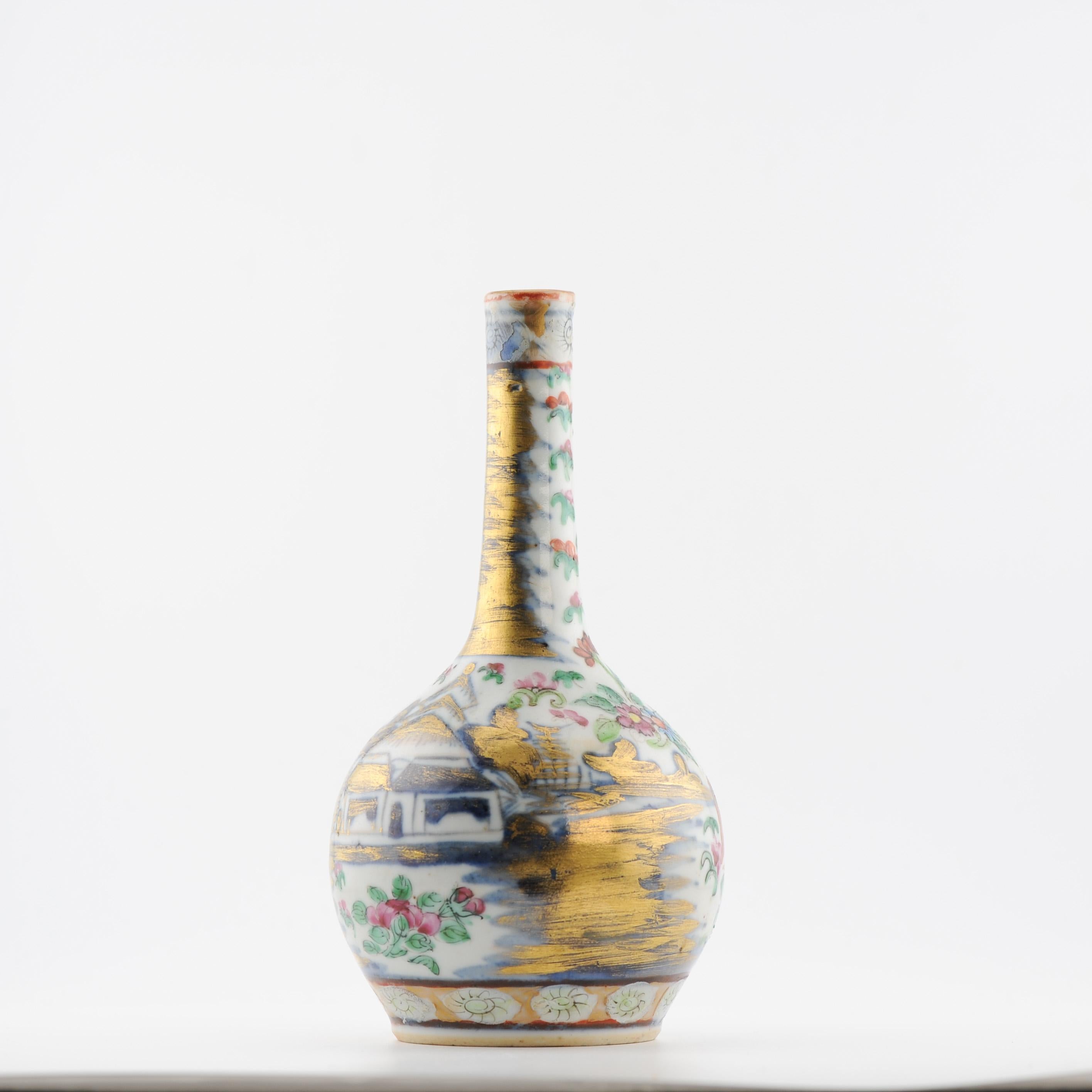 Anciennes assiettes figuratives cantonaises en porcelaine chinoise du 19ème siècle Qing Daoguang en vente 3