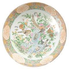 Antique 19th c Chinese Porcelain Cantonese Figural Plate Figures Qing Daoguang