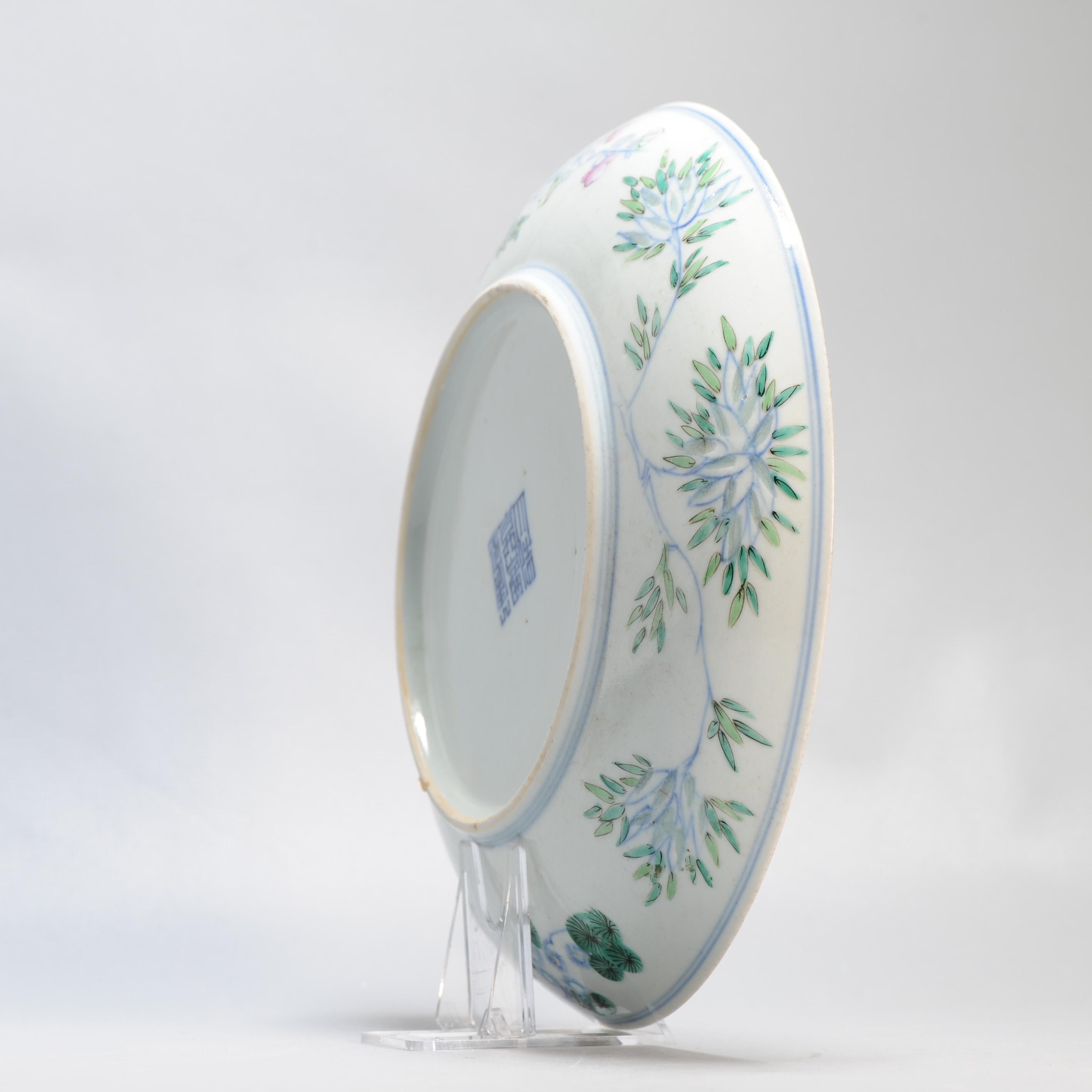Antique 19th C Chinese Porcelain Doucai decorated Daoguang period dish 4