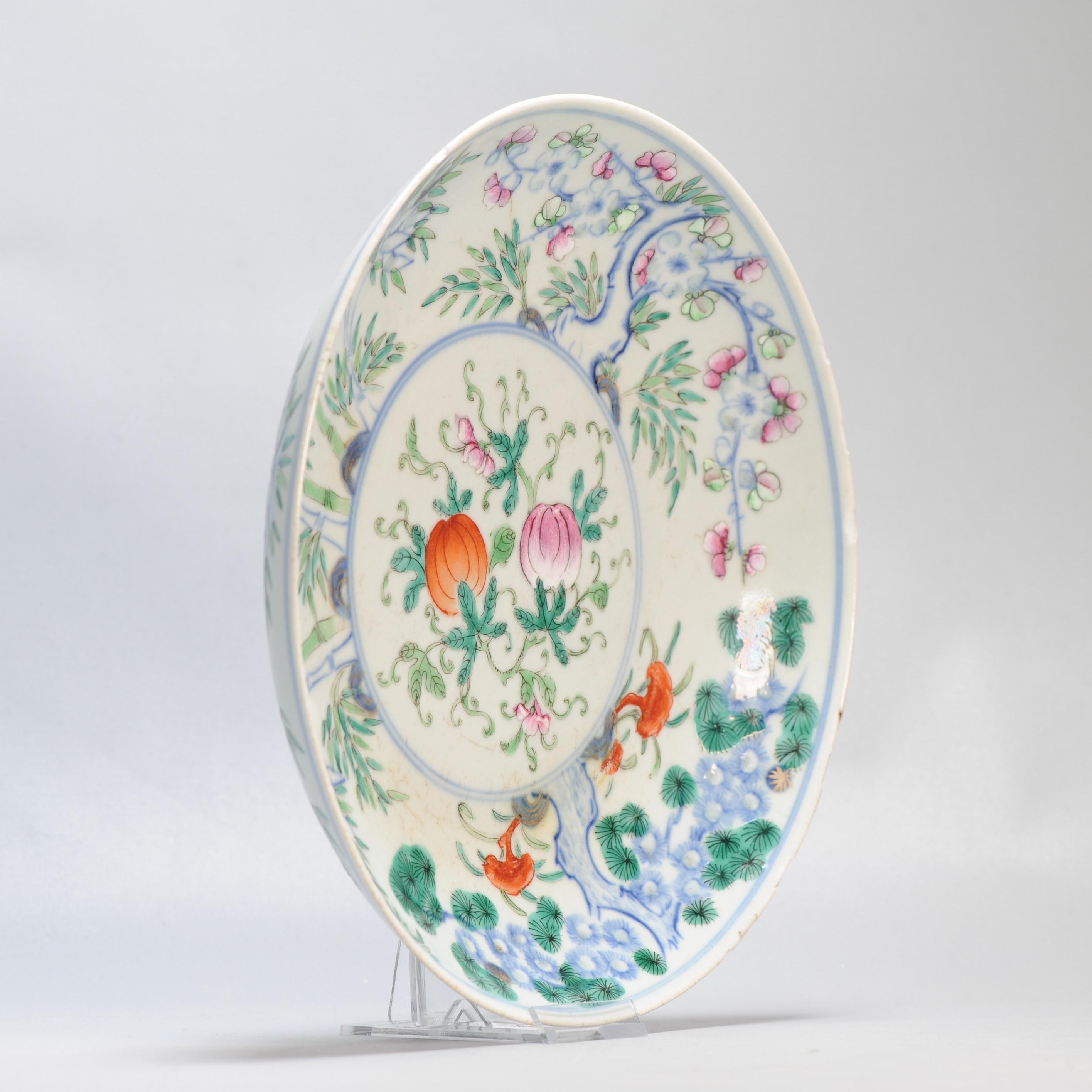 Antique 19th C Chinese Porcelain Doucai decorated Daoguang period dish 8