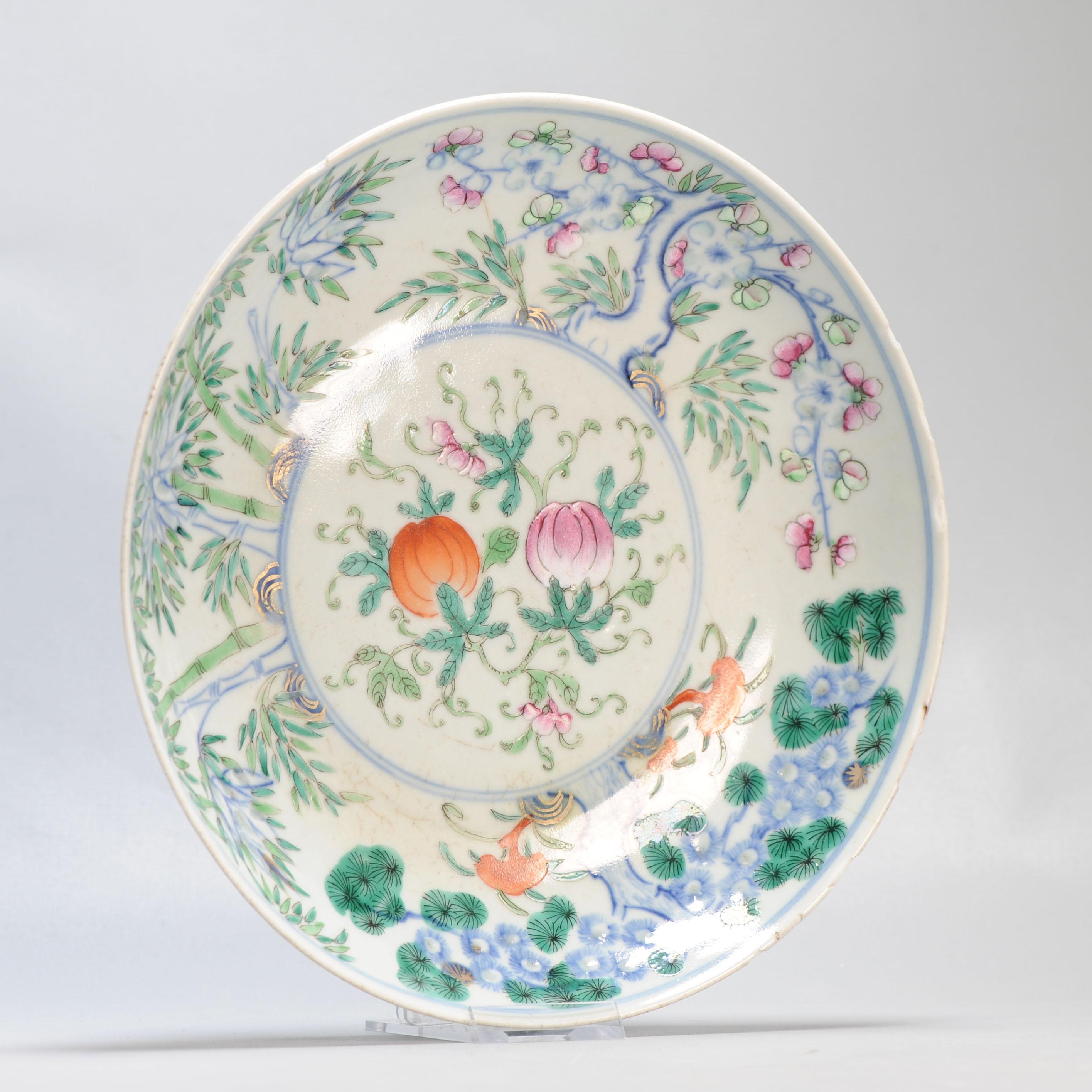 Antique 19th C Chinese Porcelain Doucai decorated Daoguang period dish 3