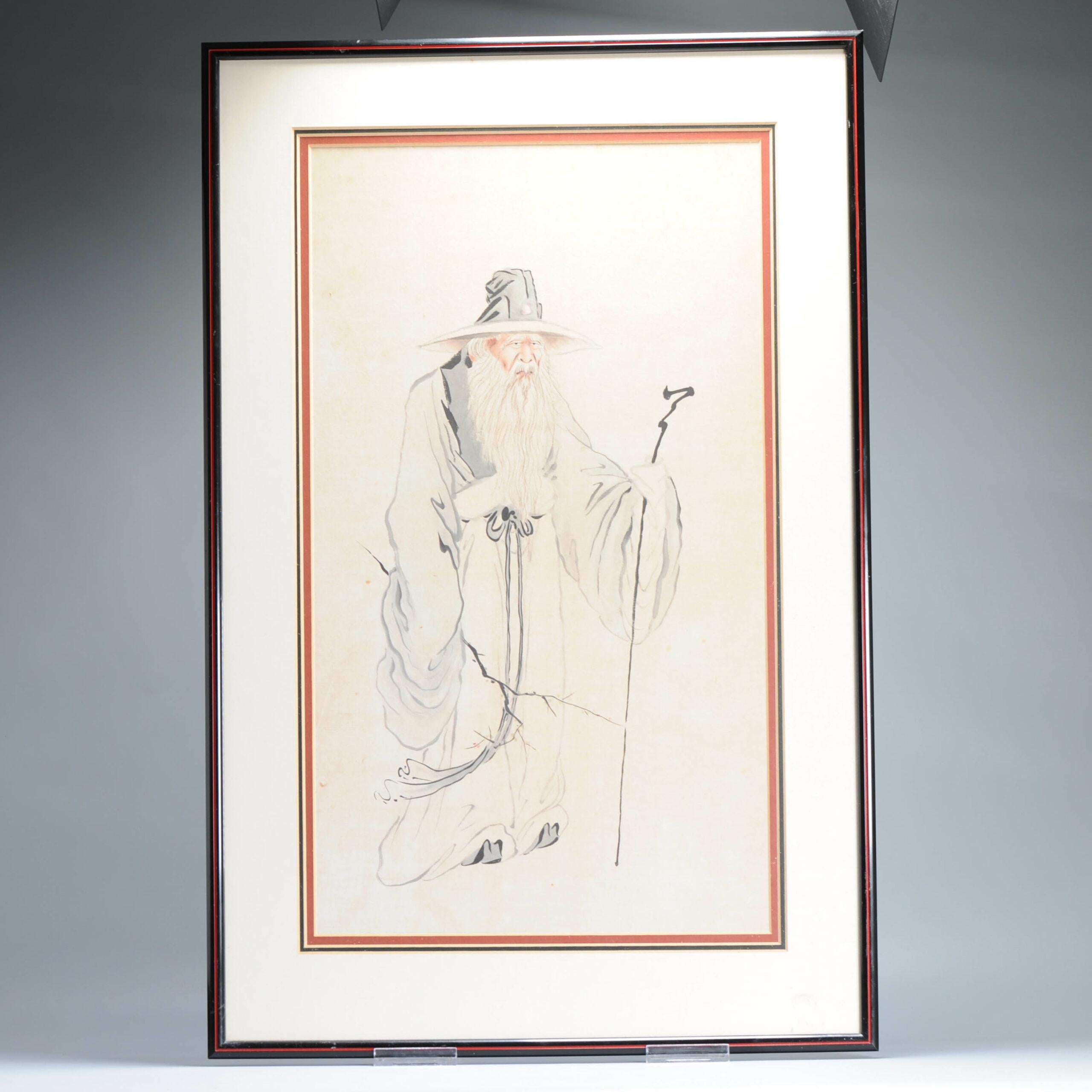 Je partage avec vous cette belle peinture.

Condit
75cm x 48.5cm. L'état est bon. Quelques taches mineures
Période
19e siècle Qing (1661 - 1912)