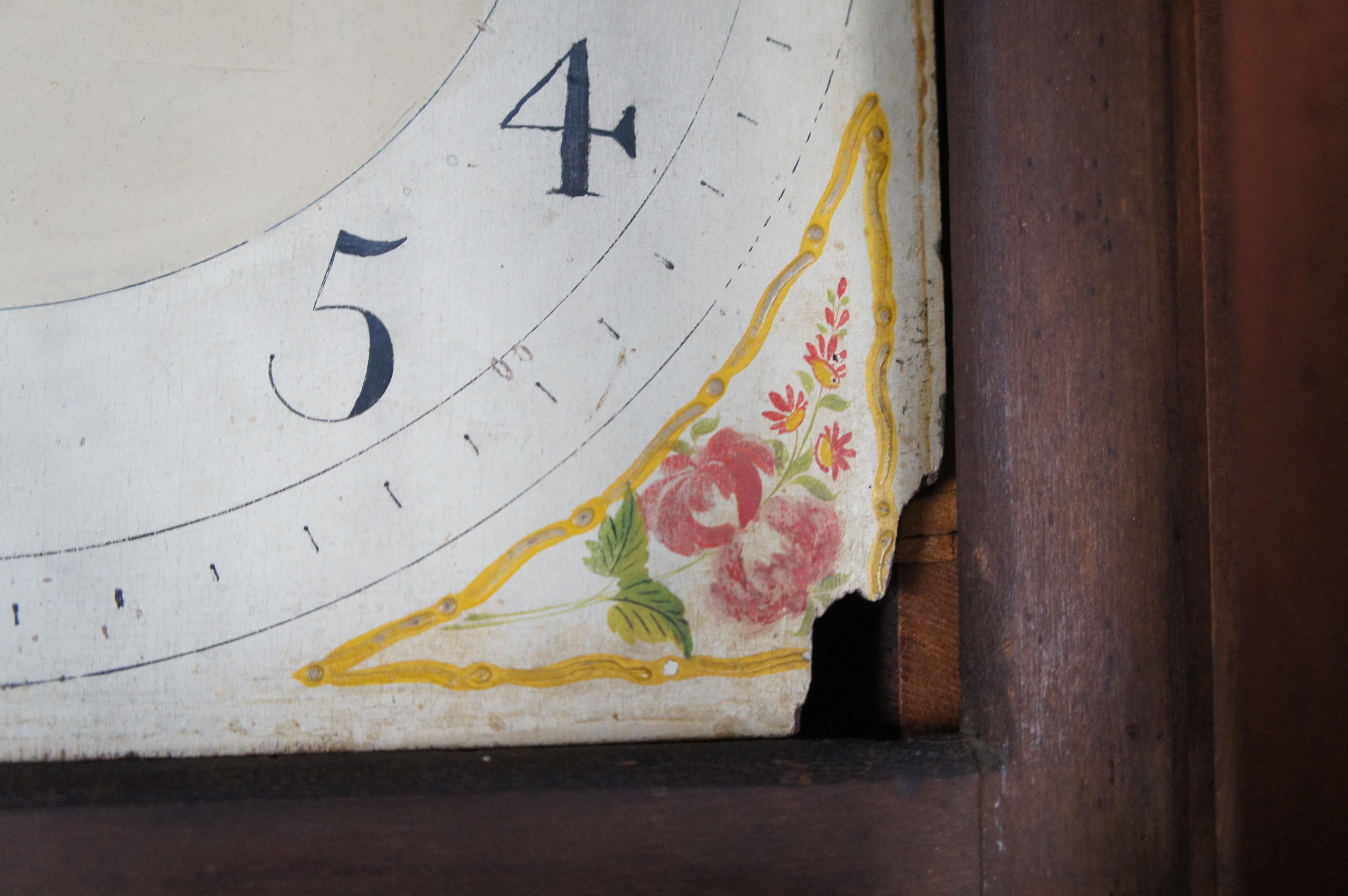 Antique 19th Century Early American Seth Thomas Tall Case Grandfather Clock For Sale 4