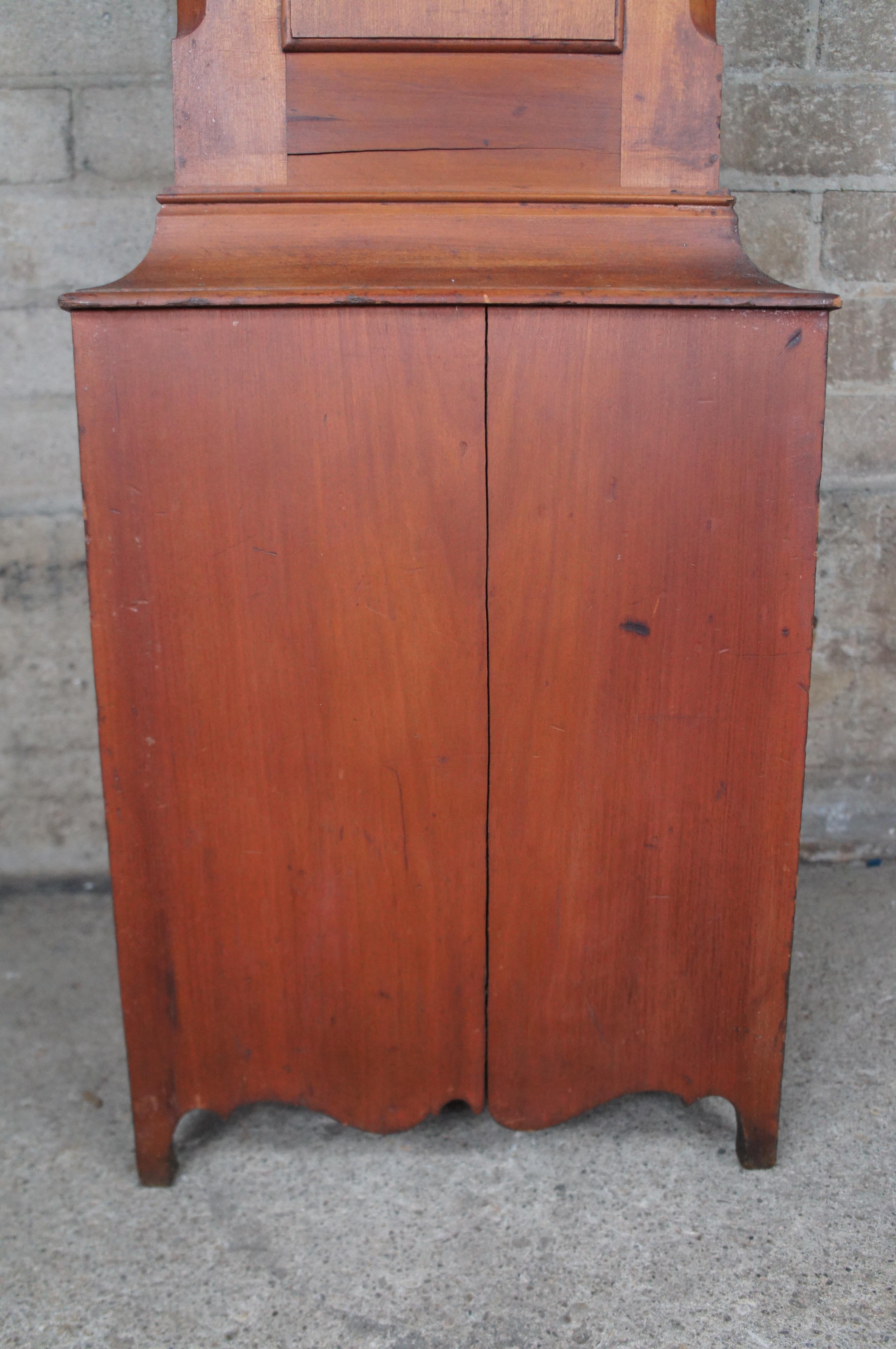 Antique 19th Century Early American Seth Thomas Tall Case Grandfather Clock For Sale 1