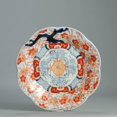 Antique 19th c Edo / Meiji Dynasty Japanese Porcelain Plate Dishe Imari