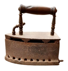 Antique 19ème siècle Fonte à charbon française