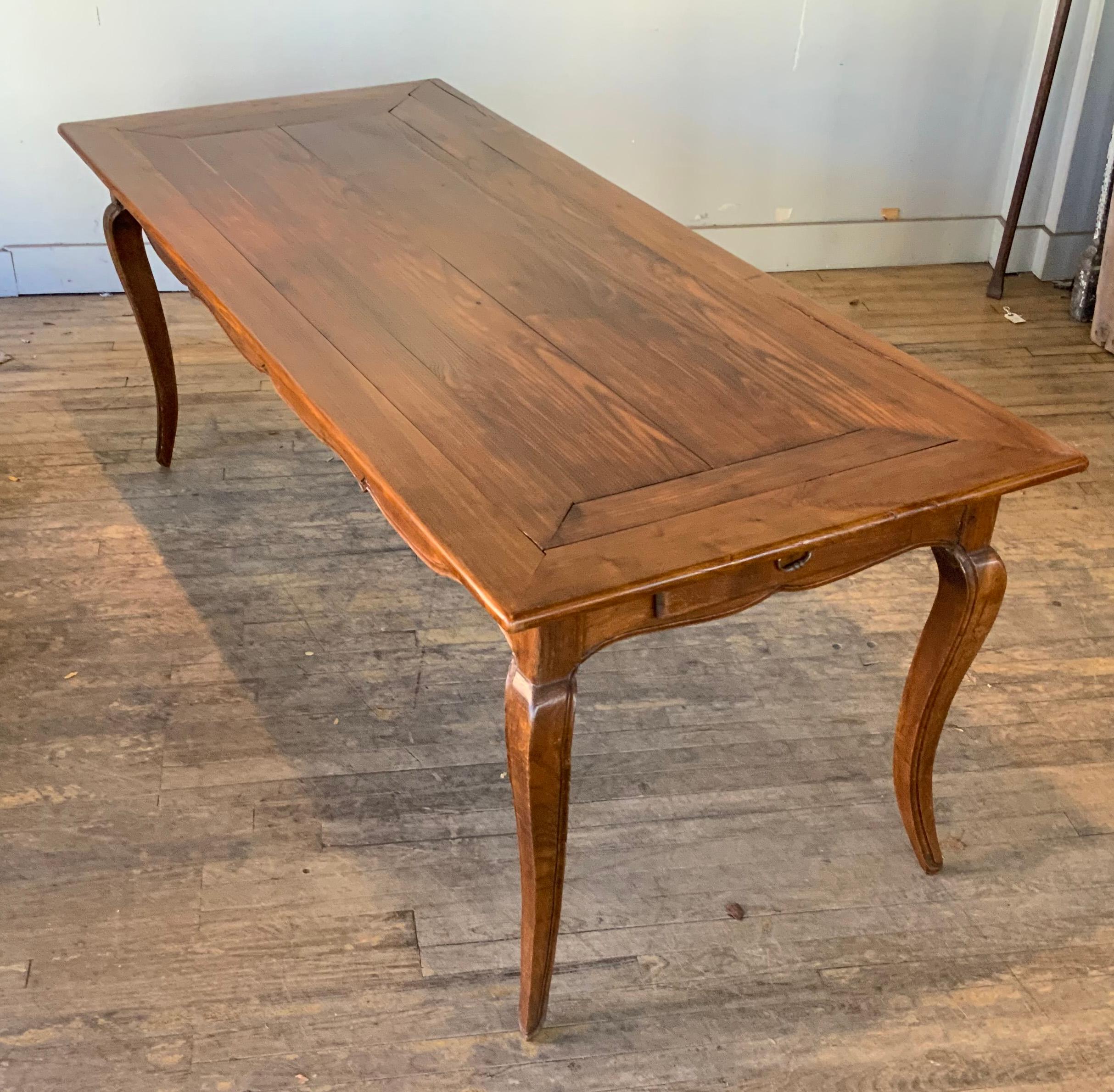Antique 19th c. French Country Dining Table In Good Condition For Sale In Hudson, NY