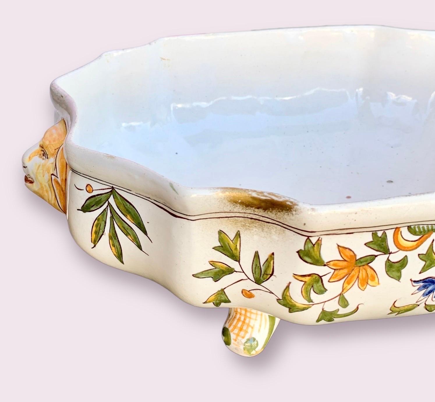Antique 19th C. French Faience Soup Tureen 7