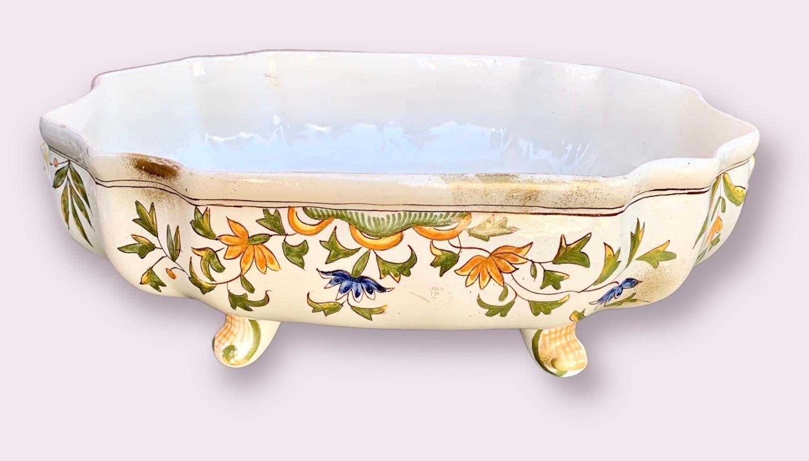 19th Century Antique 19th C. French Faience Soup Tureen