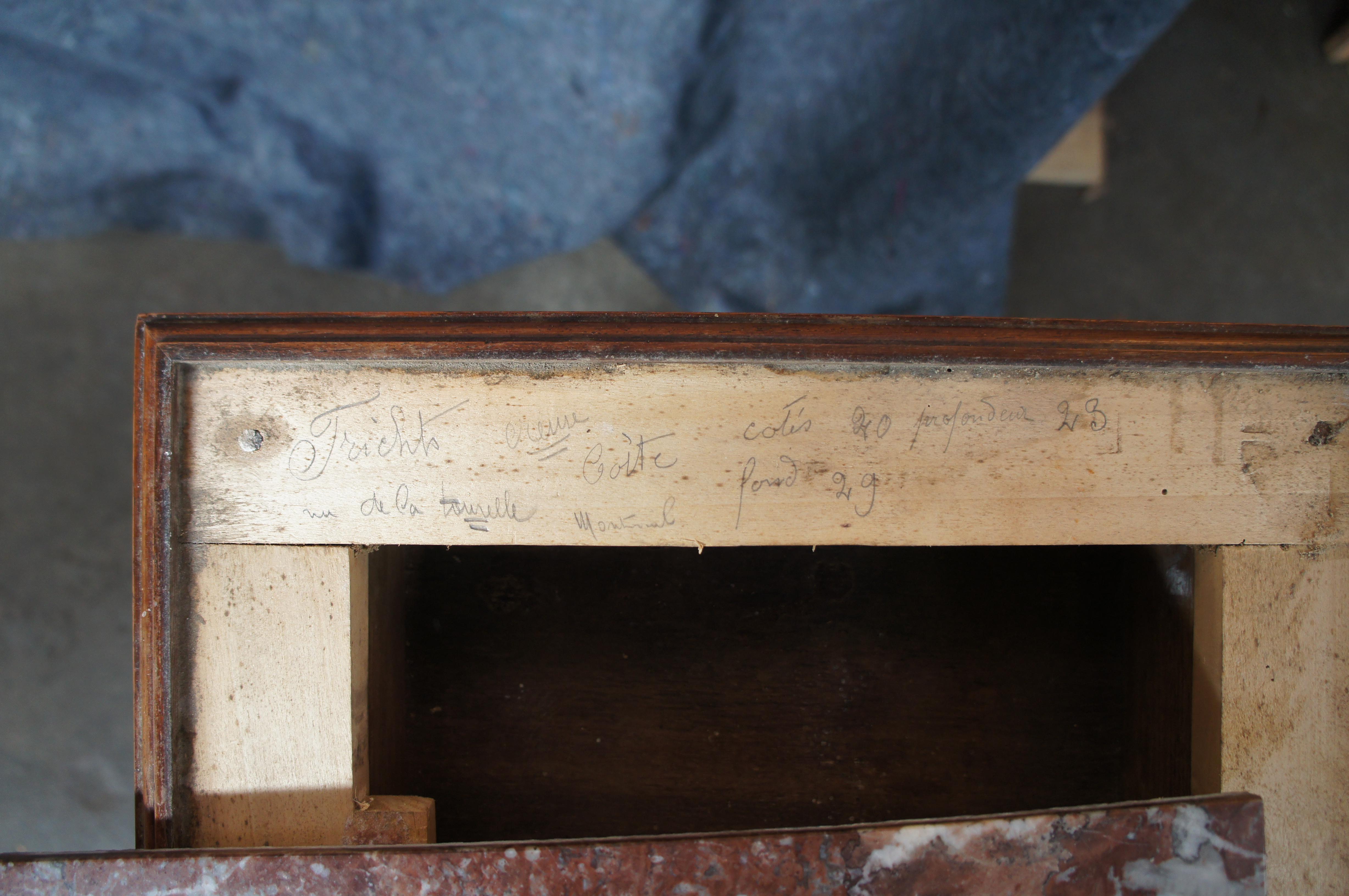 Antique 19th C. French Louis XVI Walnut Bedside Cabinet Nightstand End Table 7