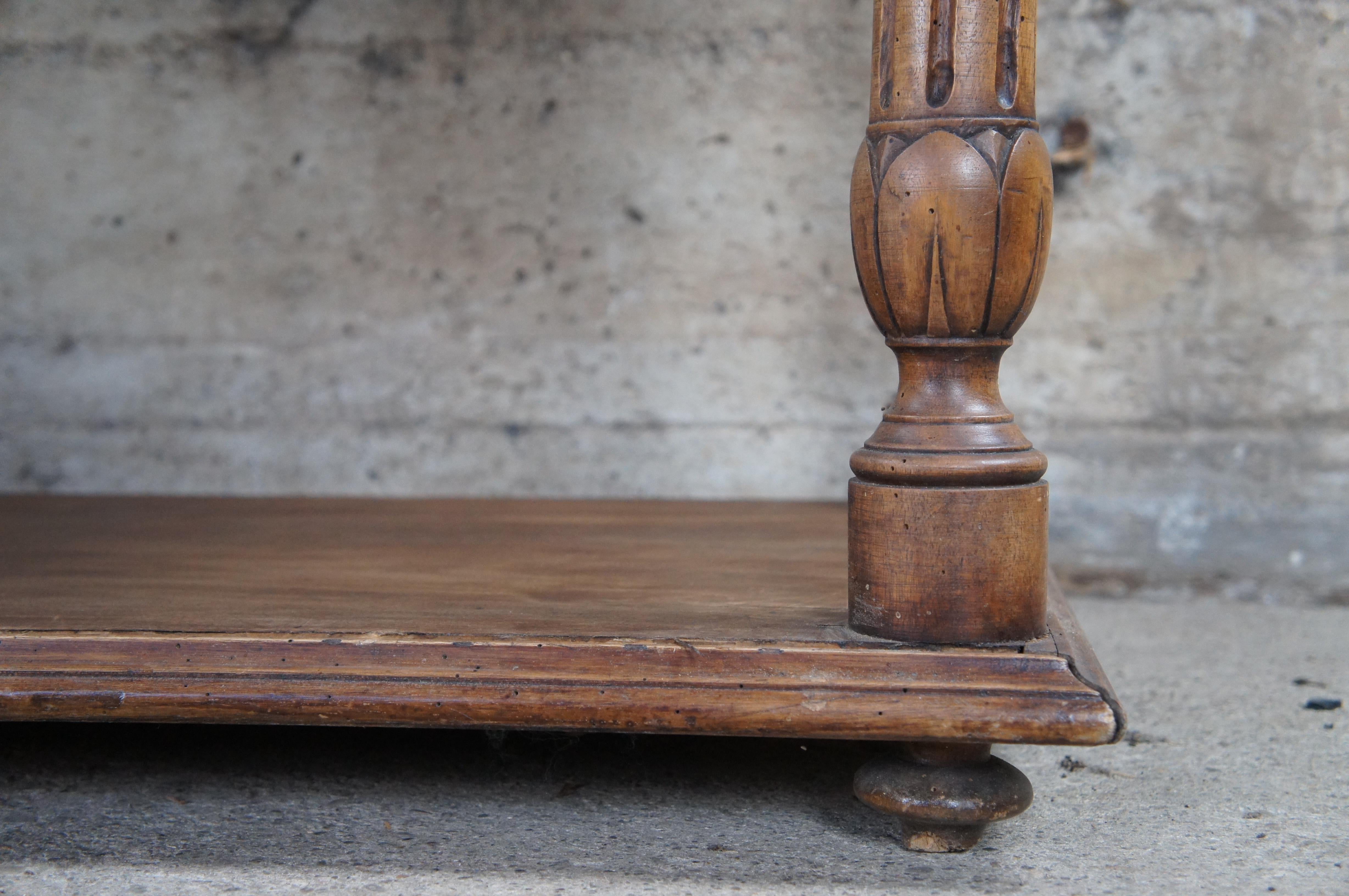 Antique 19th C. French Renaissance Revival Carved Walnut Buffet Server Dry Bar For Sale 6