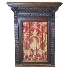 Retro 19th C. French Renaissance Revival Oak Hanging Bookcase Curio Cupboard