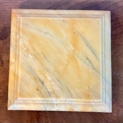 Antique 19th c. Italian Grand Tour Siena Marble Square Trivet or Dispay Base