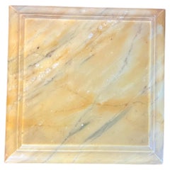 Antique 19th c. Italian Grand Tour Siena Marble Square Trivet or Dispay Base