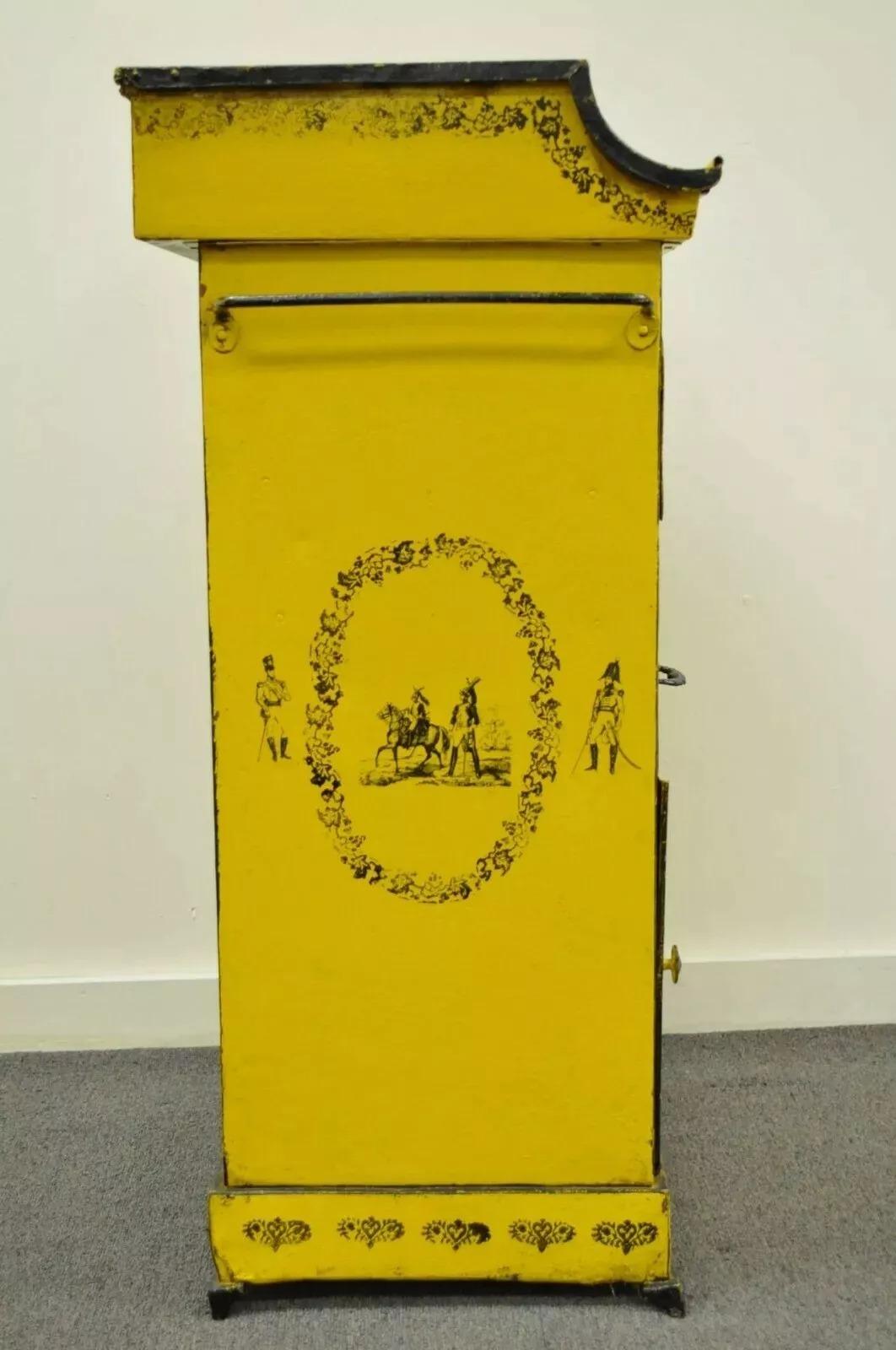 A.I.C. Italian Regency Tole Metal Flip Top Yellow Vanity Sink Drysink en vente 4