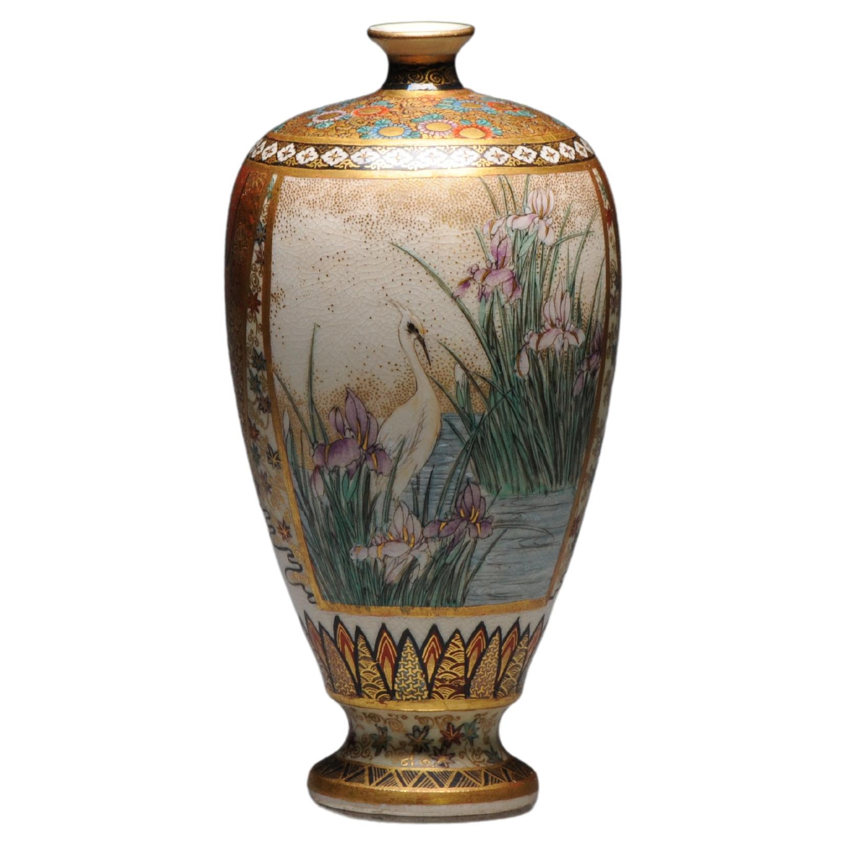 Vase japonais Satsuma du 19ème siècle God of Good Fortune Fukurokuju