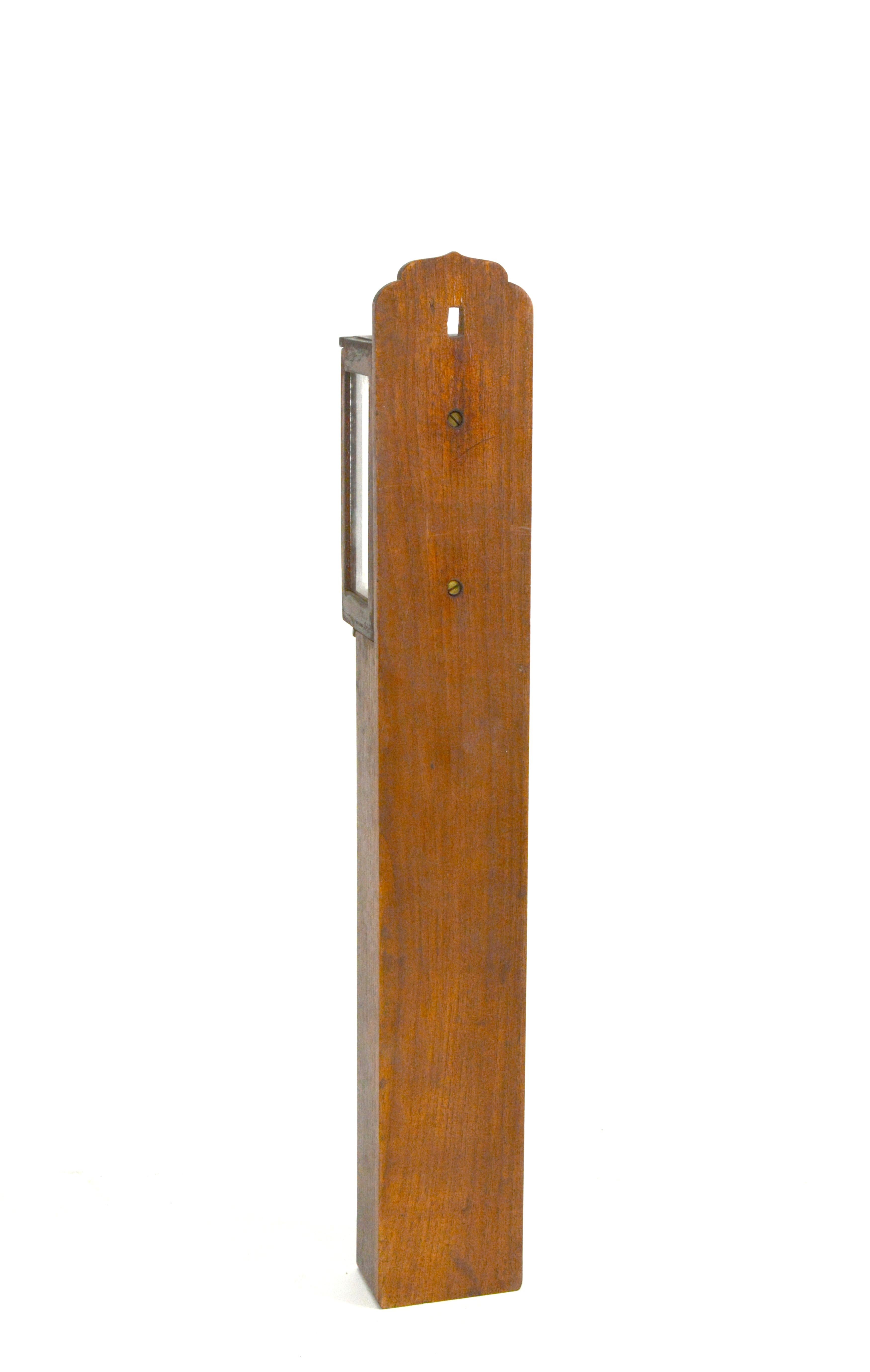 Antiguo s. XIX Reloj de Pared Japonés Shaku Dokei Colgante Pilar de Palo Meiji en venta