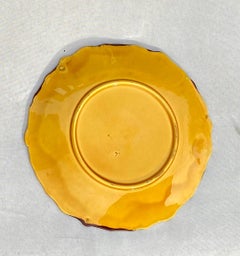 Antique 19ème siècle Majolique Feuilles et vignes Schramberg Majolica