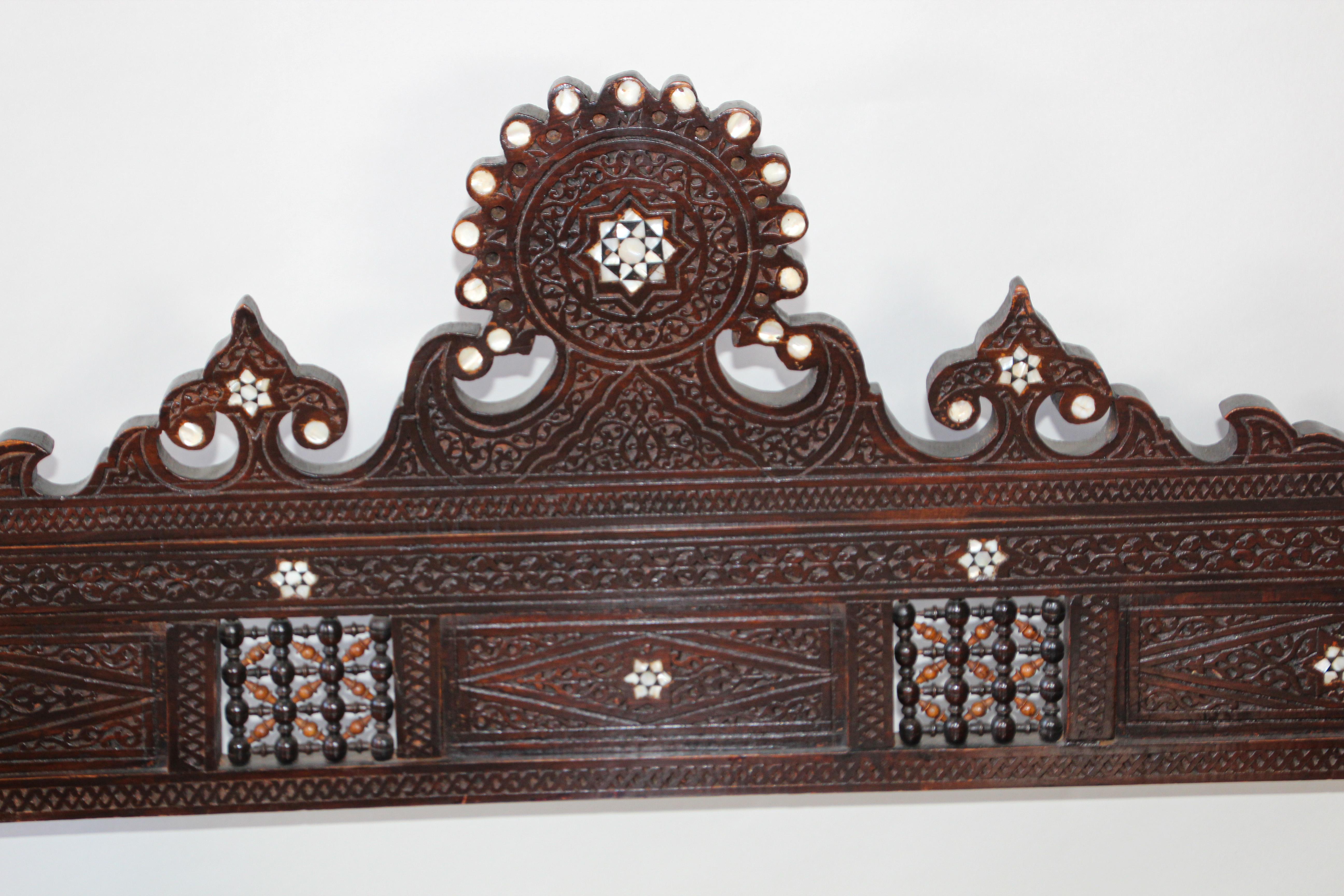 Hand-Crafted Antique 19th Century Middle Eastern Arabian Syrian Moorish Settee