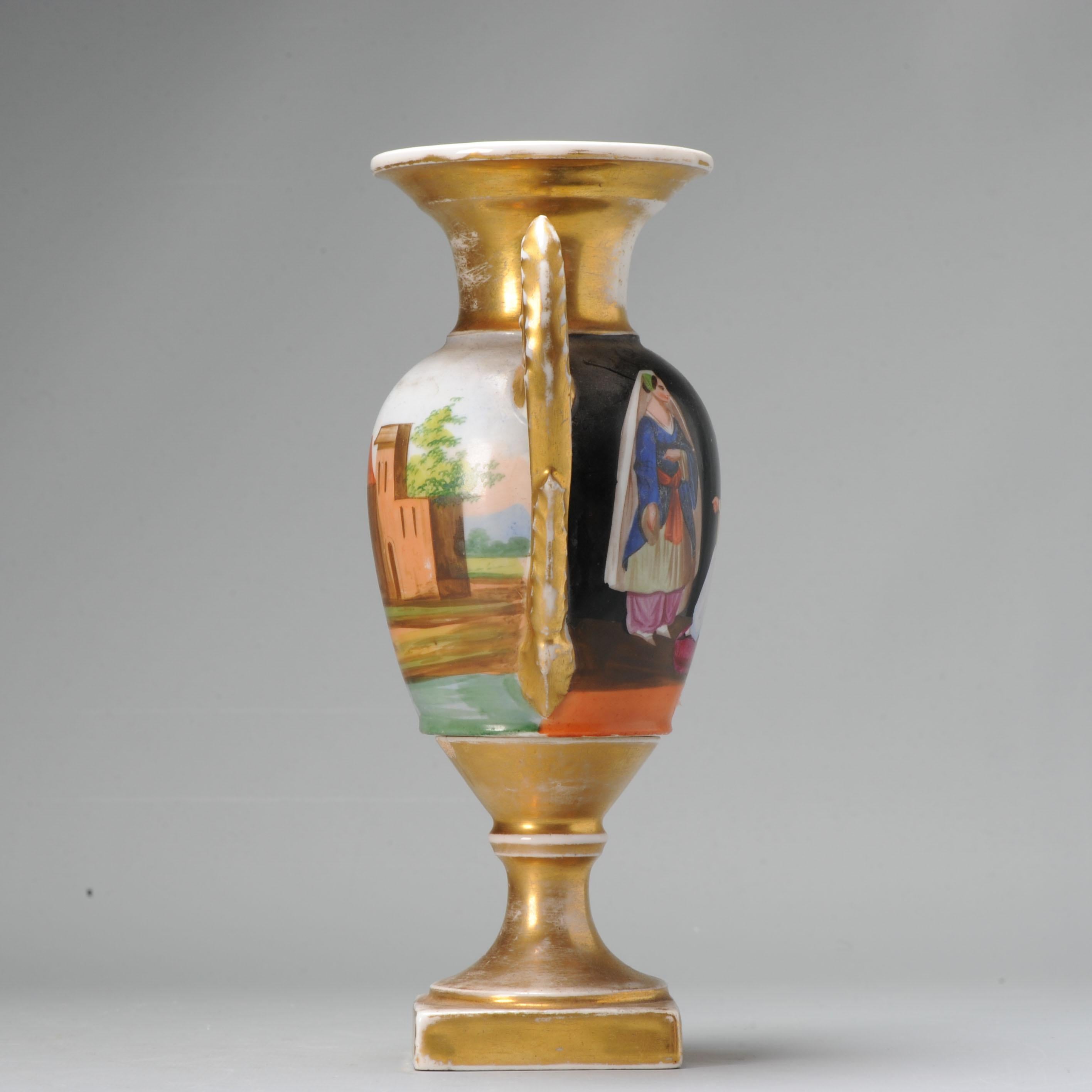Antique 19th Century Paris France Porcelain Vase in Sevres Style For Sale 6