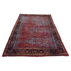 Antique 19th C. Semi Distressed Hand Knotted Ziegler Mahal Rug Carpet