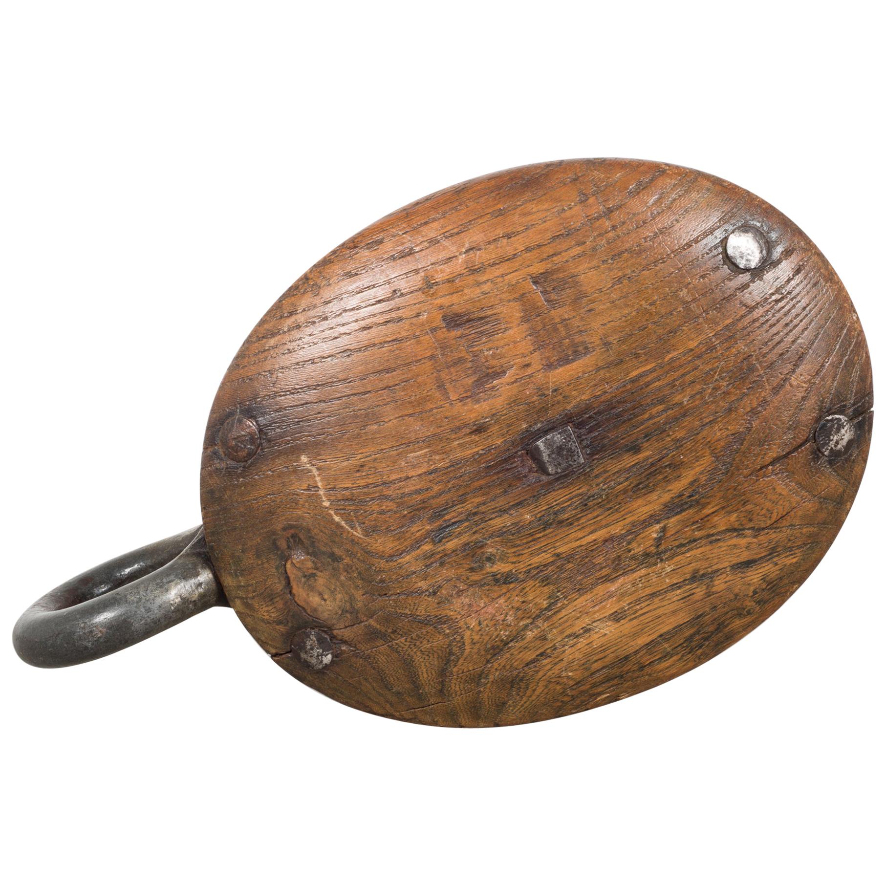 Antique 19th Century Wooden Block and Tackle, circa 1800s