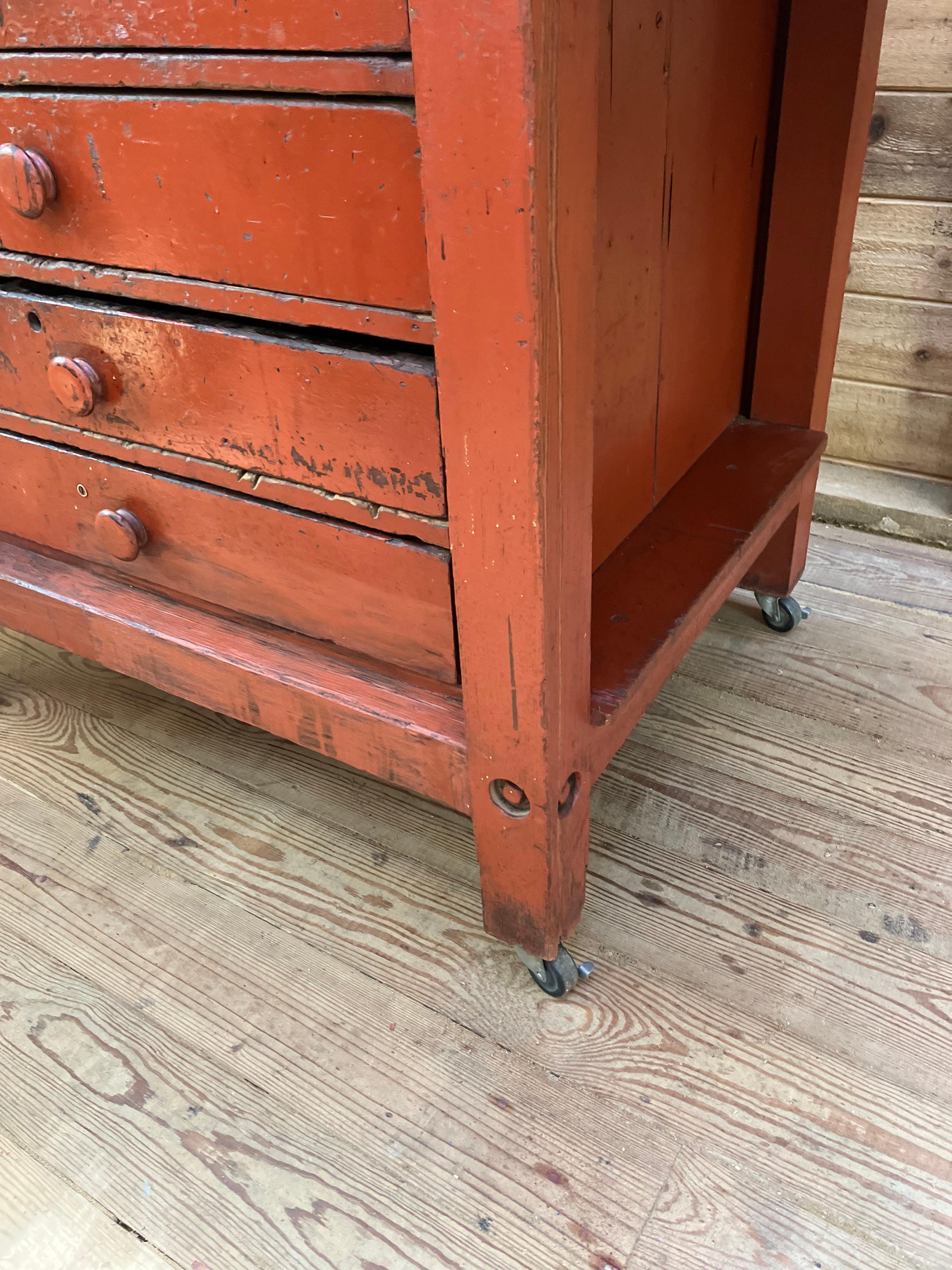 Antique 19th C Workbench In Good Condition For Sale In Sheffield, MA