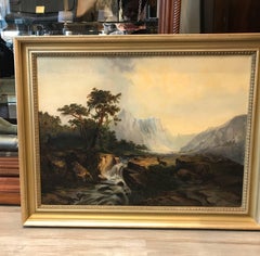 Antique 19th Century European Oil Painting on Canvas Signed M. L. Tunner, 1872