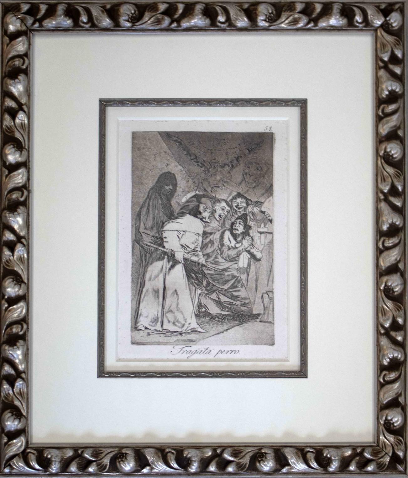 For your consideration is a historic etching from the Los Caprichos series titled at bottom 